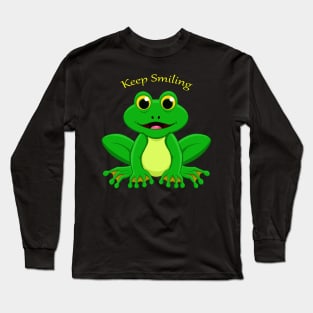 KEEP SMILING, FROG Long Sleeve T-Shirt